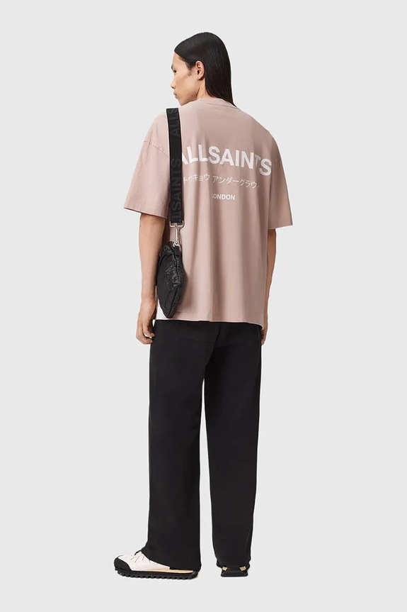 AllSaints t-shirt męski bawełniany XANDER różowy M030JC