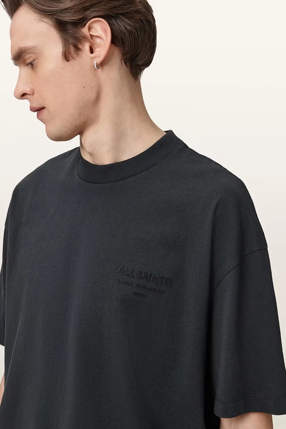 AllSaints majica za muškarce od pamuka XANDER siva M030JC