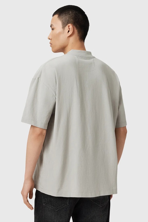 Дрехи AllSaints тениска мъжка памучна XANDER M030JC сив