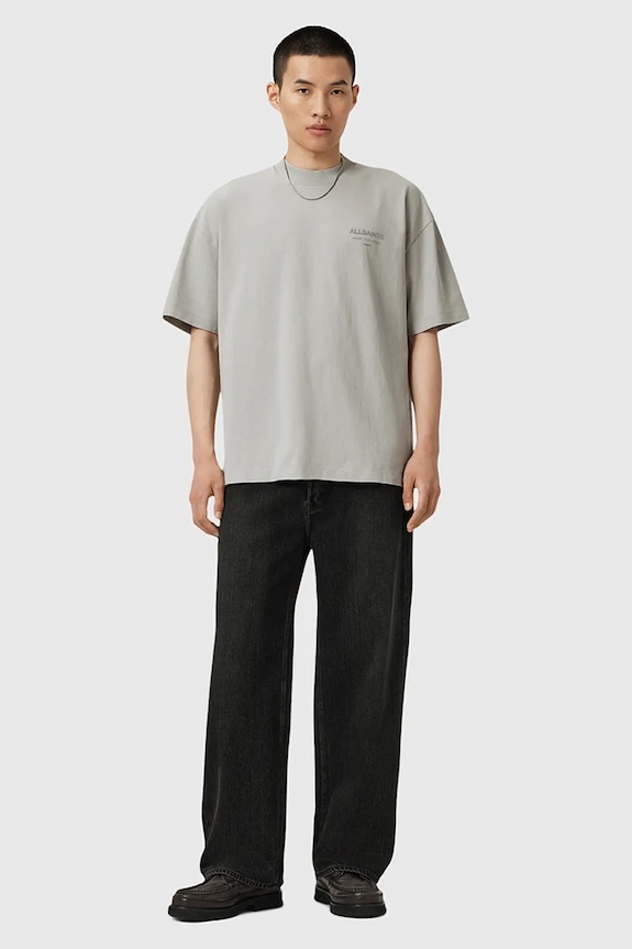 AllSaints тениска мъжка памучна XANDER сив M030JC