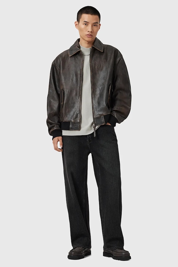 AllSaints тениска мъжка памучна XANDER M030JC сив