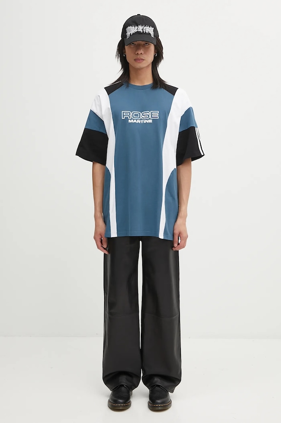 Bavlnené tričko Martine Rose Oversized Panelled 630JE01529D modrá