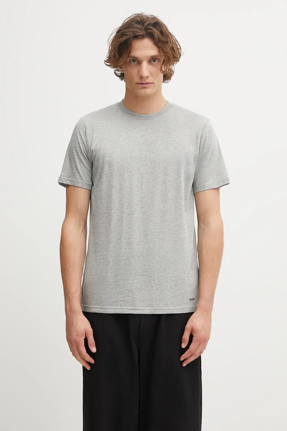 Pamučna majica Carhartt WIP Standard Crew Neck T-Shirt 2-pack regular siva I029370.14FXX