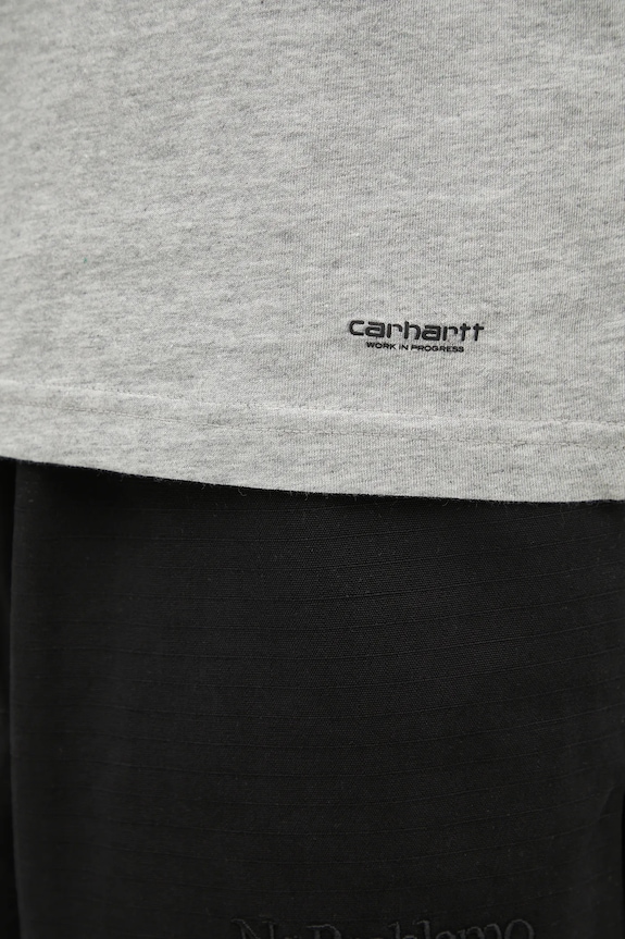 Хлопковая футболка Carhartt WIP Standard Crew Neck T-Shirt 2 шт серый I029370.14FXX
