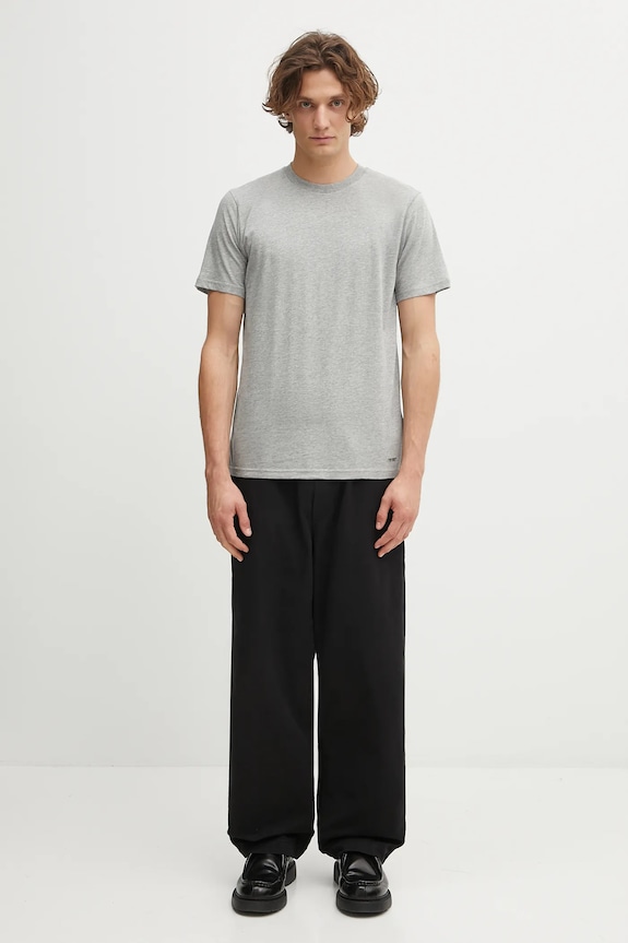 Хлопковая футболка Carhartt WIP Standard Crew Neck T-Shirt 2 шт I029370.14FXX серый