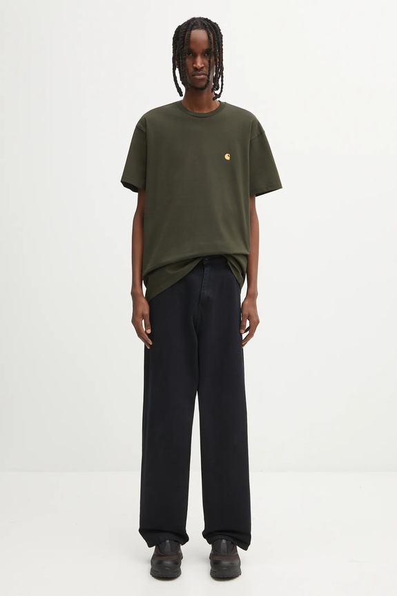 Carhartt WIP t-shirt bawełniany S/S Chase T-Shirt I026391.3CBXX zielony