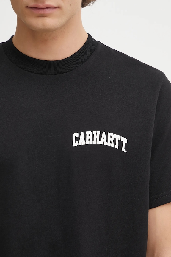 Carhartt WIP cotton t-shirt S/S University Script T-Shirt black I036110.0D2XX