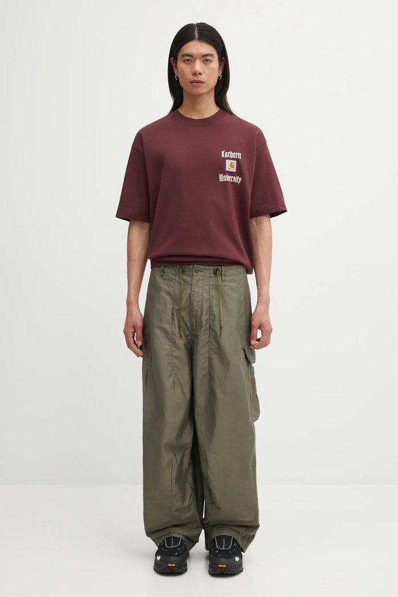Carhartt WIP cotton t-shirt S/S Schooling Heart T-Shirt I035455.33KXX maroon