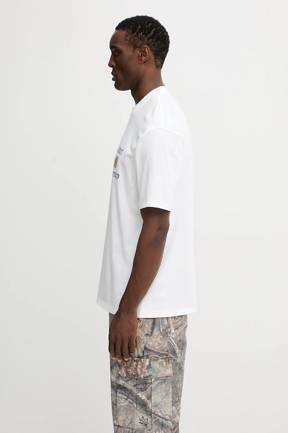 Carhartt WIP cotton t-shirt S/S Schooling Heart T-Shirt I035455.02XX white AW25