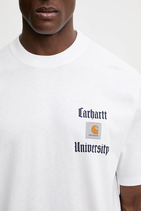 Carhartt WIP cotton t-shirt S/S Schooling Heart T-Shirt white I035455.02XX