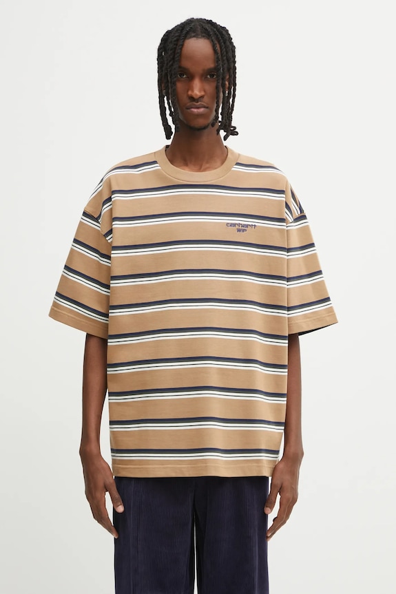 Carhartt WIP cotton t-shirt S/S Holm T-Shirt relaxed brown I035302.37AXX
