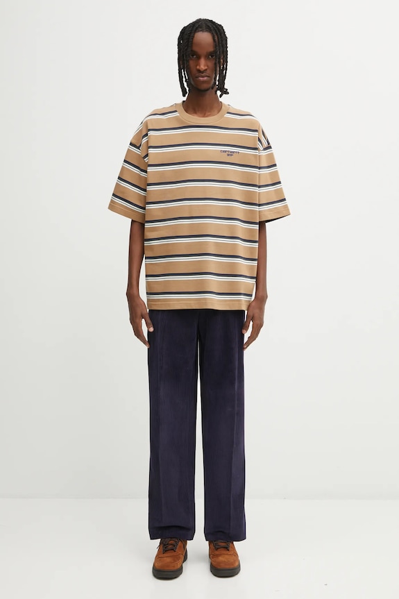 Carhartt WIP cotton t-shirt S/S Holm T-Shirt I035302.37AXX brown