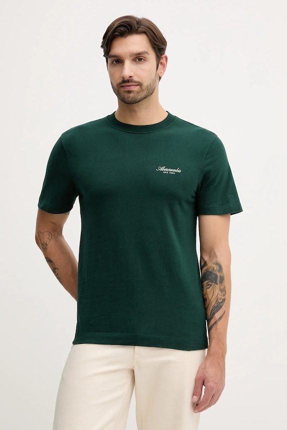 Pamučna majica Abercrombie & Fitch 3-pack KI123.5084.100 zelena AW25