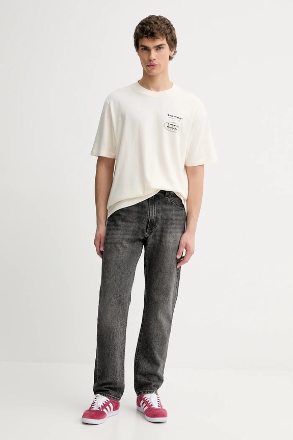 Pamučna majica Abercrombie & Fitch KI123.5257.100 bež AW25