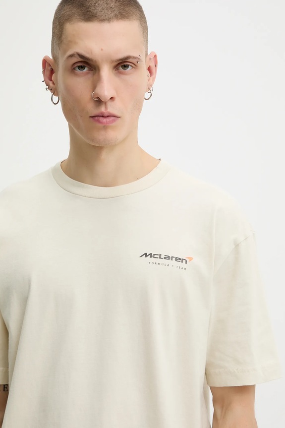 Hollister Co. t-shirt bawełniany beżowy KI323.5318.178