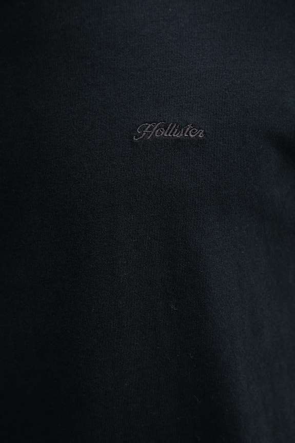 Bavlněné tričko Hollister Co. KI323.5400.900 černá