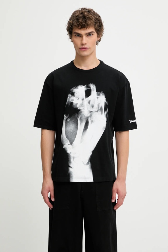 Undercover tricou din bumbac T.Shirt cu modele negru UC2E4813.8