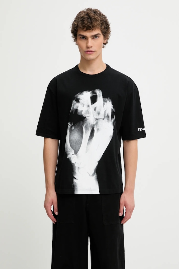 Undercover tricou din bumbac T.Shirt cu modele negru UC2E4813.8