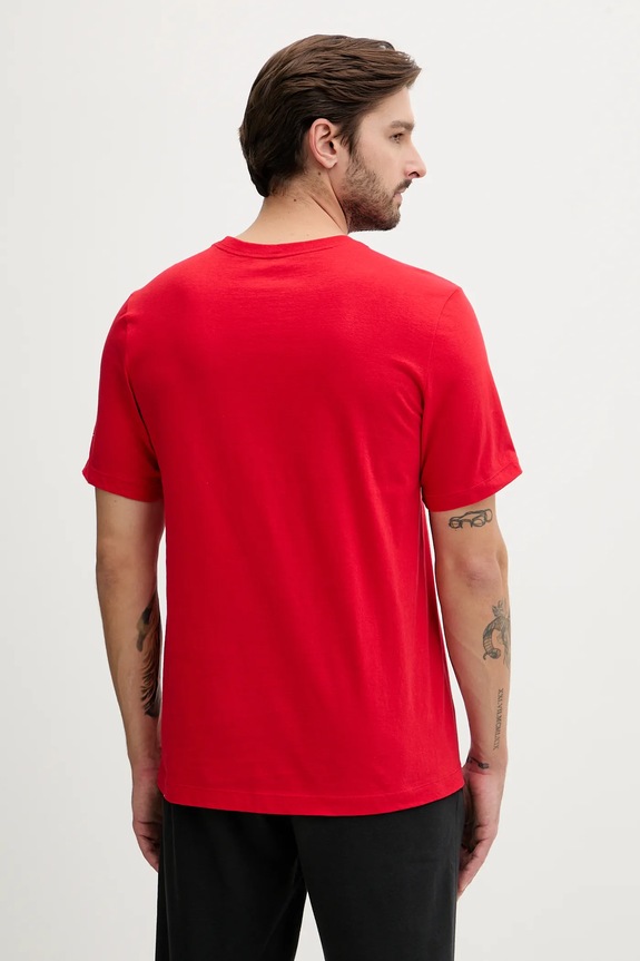 Βαμβακερό μπλουζάκι Nike Logo Essential N199.65N.7G.CLH κόκκινο AW25