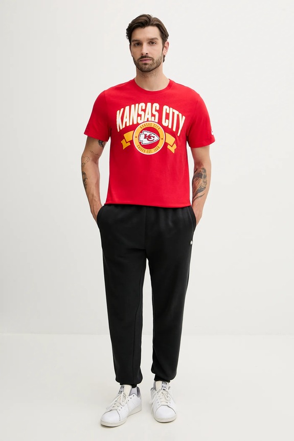 Bombažna kratka majica Nike Front and Back Essential N199.65N.7G.93P rdeča AW25