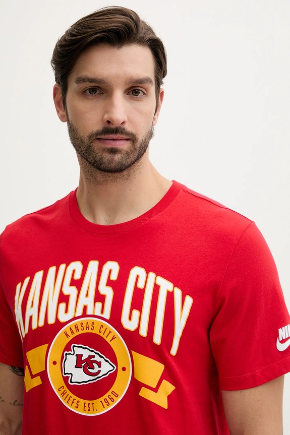 Bombažna kratka majica Nike Front and Back Essential rdeča N199.65N.7G.93P