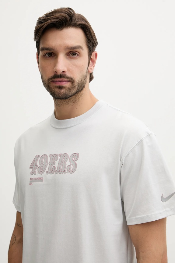 Βαμβακερό μπλουζάκι Nike Essential SS HeavyMax 90 γκρί 01AY.0BB.9B.9P7