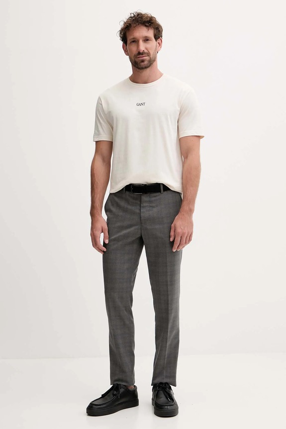 Gant t-shirt bawełniany 2003362 beżowy AW25