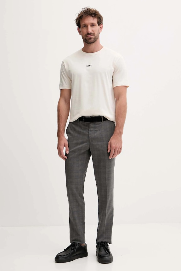 Gant t-shirt bawełniany 2003362 beżowy AW25