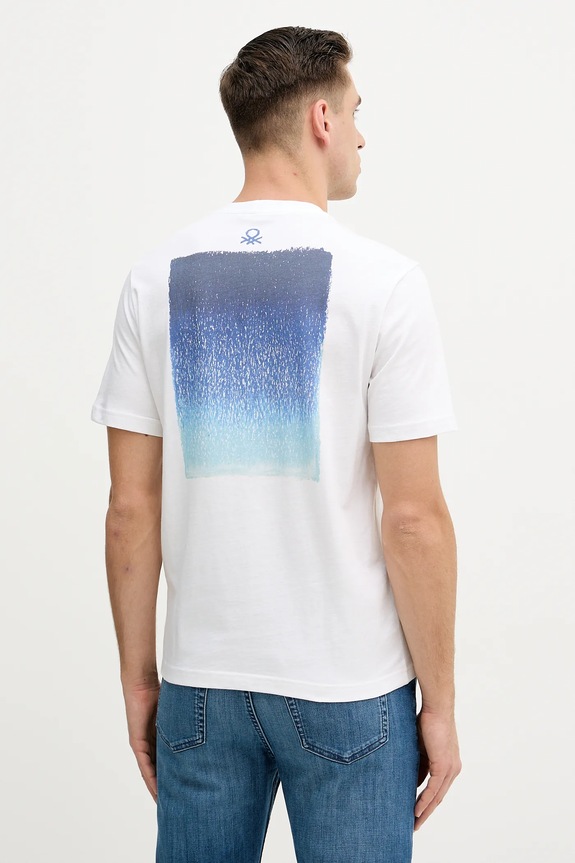 Îmbrăcăminte United Colors of Benetton tricou din bumbac 3MI5U10BD alb
