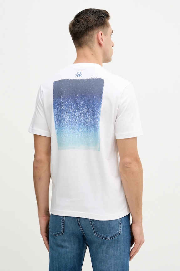 Îmbrăcăminte United Colors of Benetton tricou din bumbac 3MI5U10BD alb