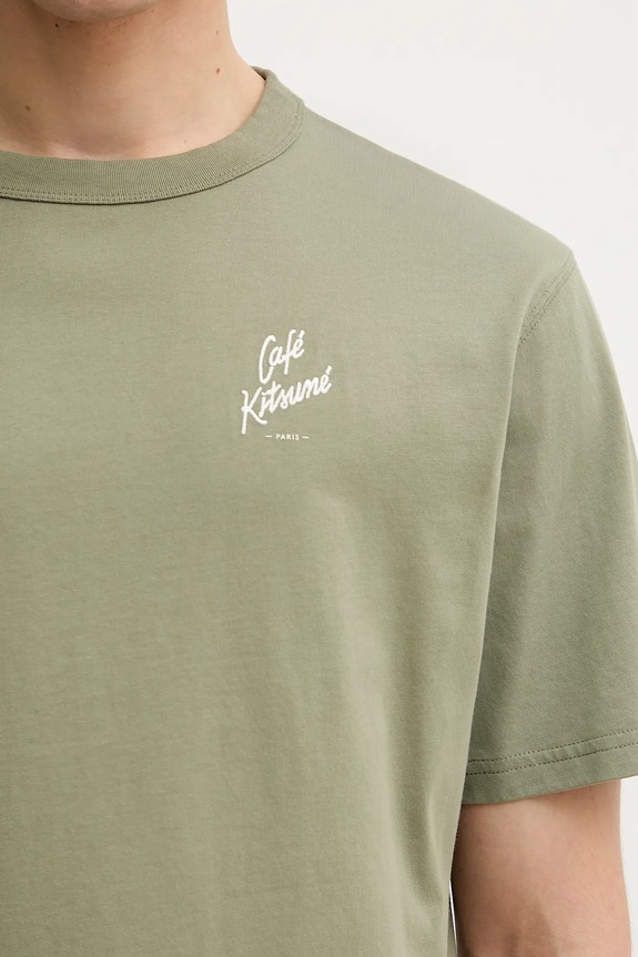 Café Kitsuné t-shirt in cotone Relax verde PU00105KJ7014