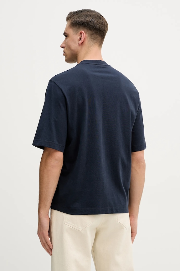 Îmbrăcăminte Sisley tricou din bumbac 3UYBS104T bleumarin