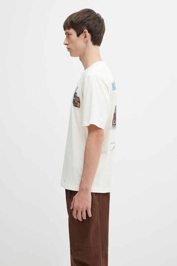 Памучна тениска Filling Pieces Speaker Wall 422520500239 бежов AW25