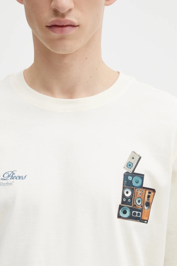 Filling Pieces tricou din bumbac Speaker Wall bej 422520500239