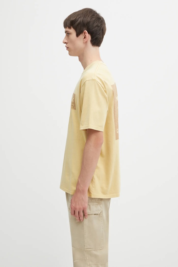 Хлопковая футболка Gramicci Hemp G5FU.T081 жёлтый AW25