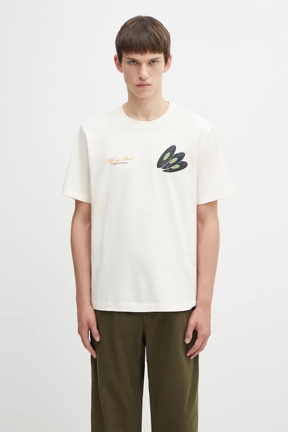 Памучна тениска Filling Pieces T-shirt DJ 422520500241 бежов AW25