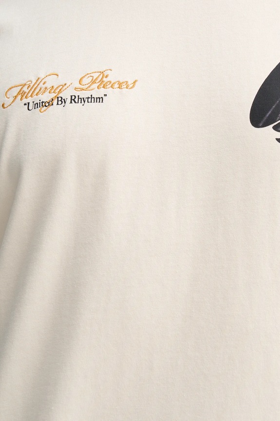 Βαμβακερό μπλουζάκι Filling Pieces T-shirt DJ 422520500241 μπεζ