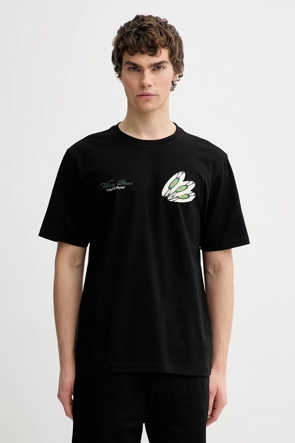 Ρούχα Βαμβακερό μπλουζάκι Filling Pieces T-shirt DJ 422520500241 μαύρο