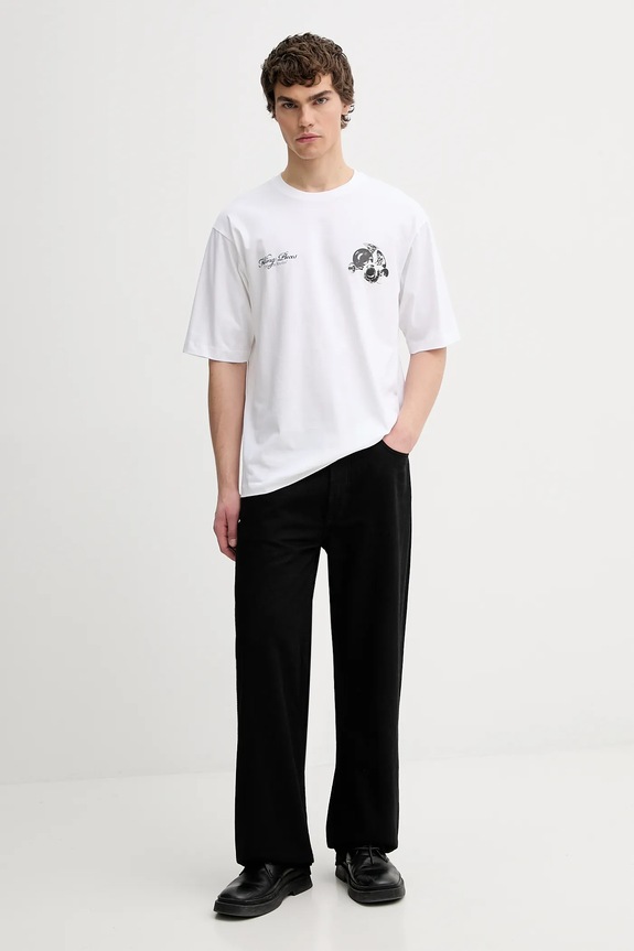 Βαμβακερό μπλουζάκι Filling Pieces Boxy Bouquet 422520501122 λευκό AW25
