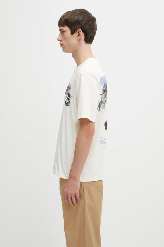 Filling Pieces tricou din bumbac Grammophone 422520500236 bej AW25