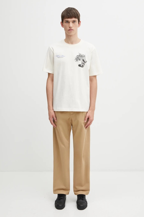 Filling Pieces tricou din bumbac Grammophone 422520500236 bej