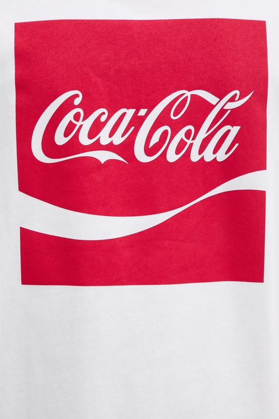 Bavlnené tričko Converse x Coca Cola CVM5T514 biela