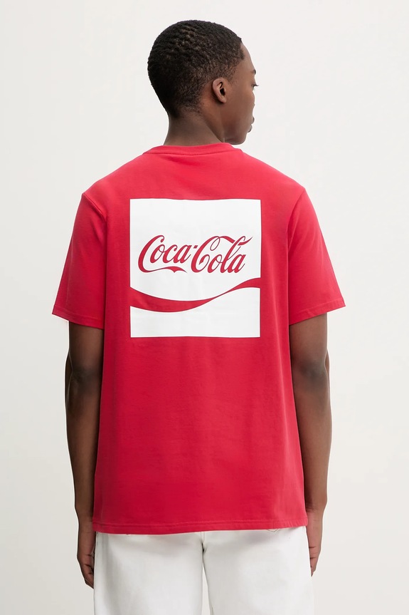 Bavlnené tričko Converse x Coca Cola potlač červená CVM5T514