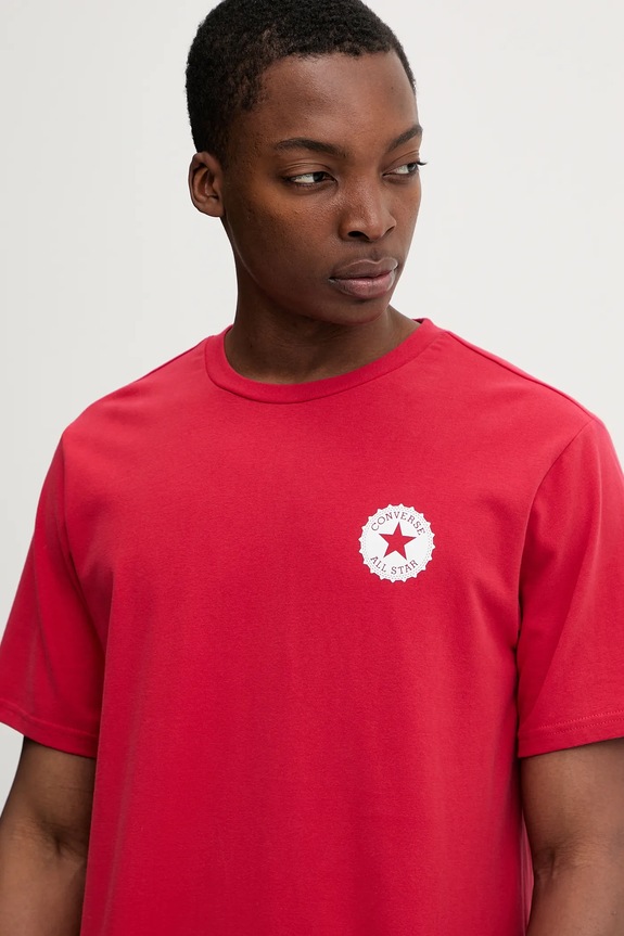 Bavlnené tričko Converse x Coca Cola červená CVM5T514