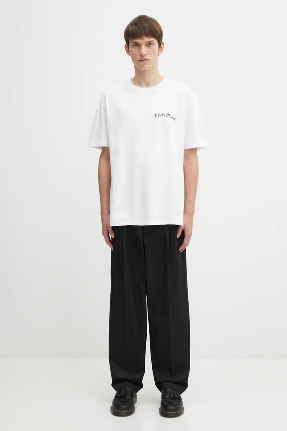 Wacko Maria t-shirt bawełniany 25FW.WMT.WT08 biały