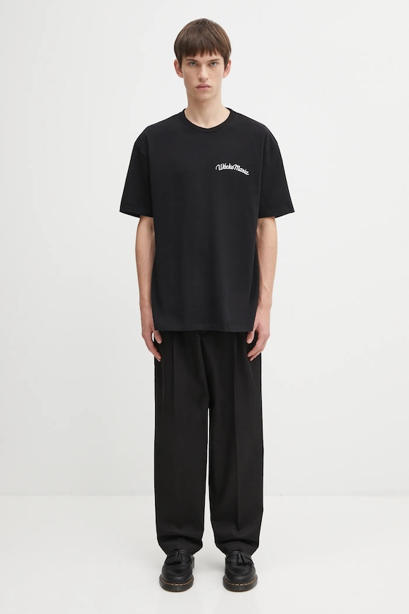 Хлопковая футболка Wacko Maria 25FW.WMT.WT08 чёрный
