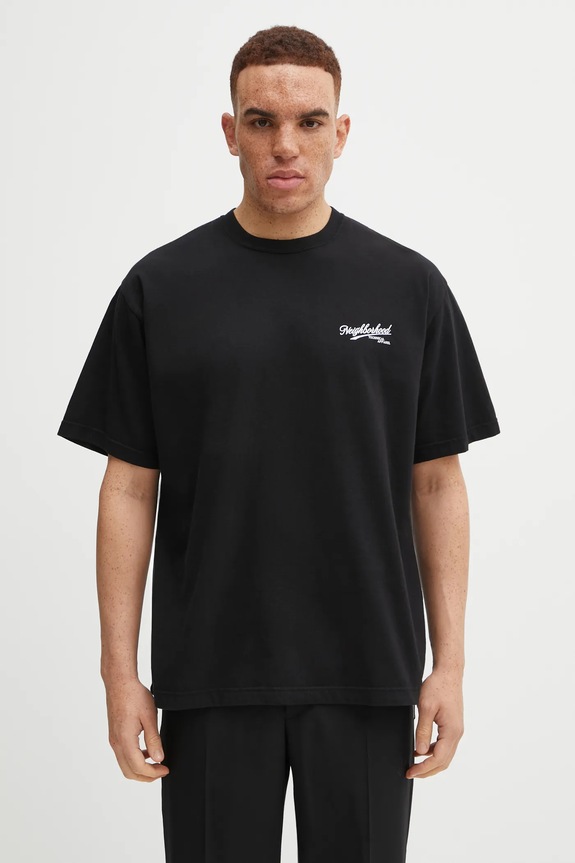 Clothing NEIGHBORHOOD cotton t-shirt NH. TEE SS-8 252PCNH.ST08 black