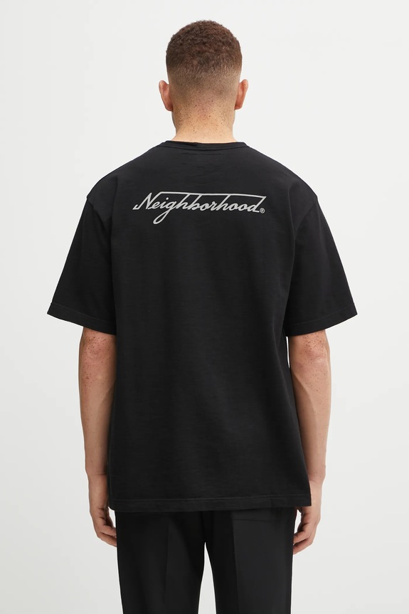 Clothing NEIGHBORHOOD cotton t-shirt HEATHER FABRIC 252UWNH.CSM10 black