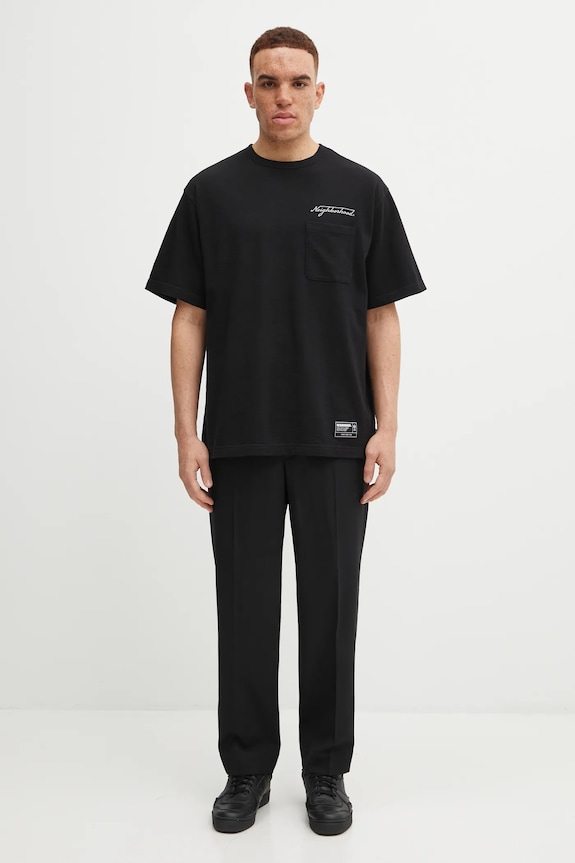 NEIGHBORHOOD cotton t-shirt HEATHER FABRIC 252UWNH.CSM10 black