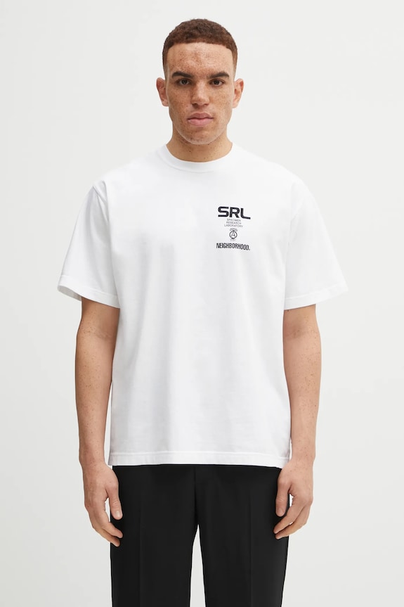 NEIGHBORHOOD cotton t-shirt SRL . TEE SS-1 cotton white 252PCNH.ST18